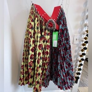 Chopova Lowena Flocked Girl MIDI Skirt - M